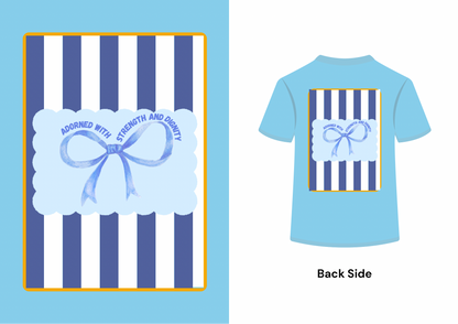 Strength and Dignity-Summer Blue Coastal T-Shirt