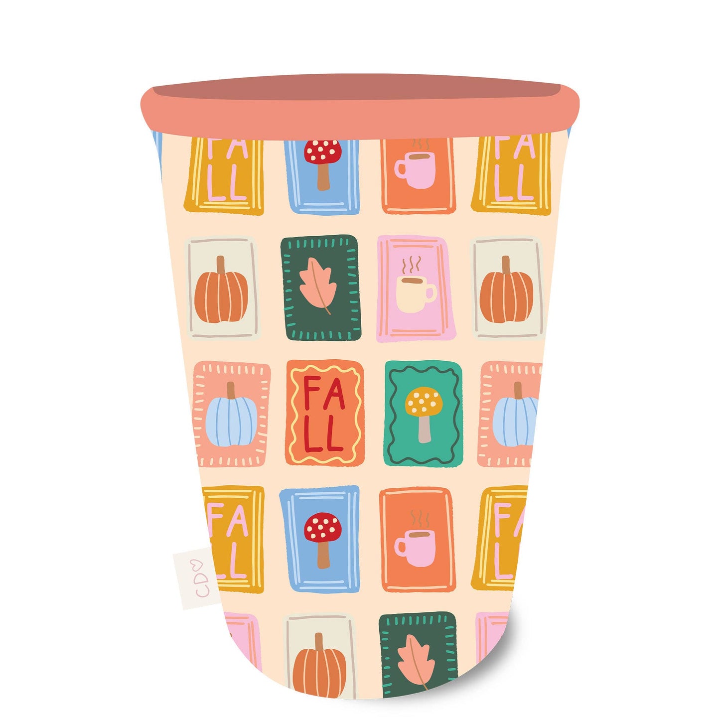 Fall Patches Iced Coffee Sleeve