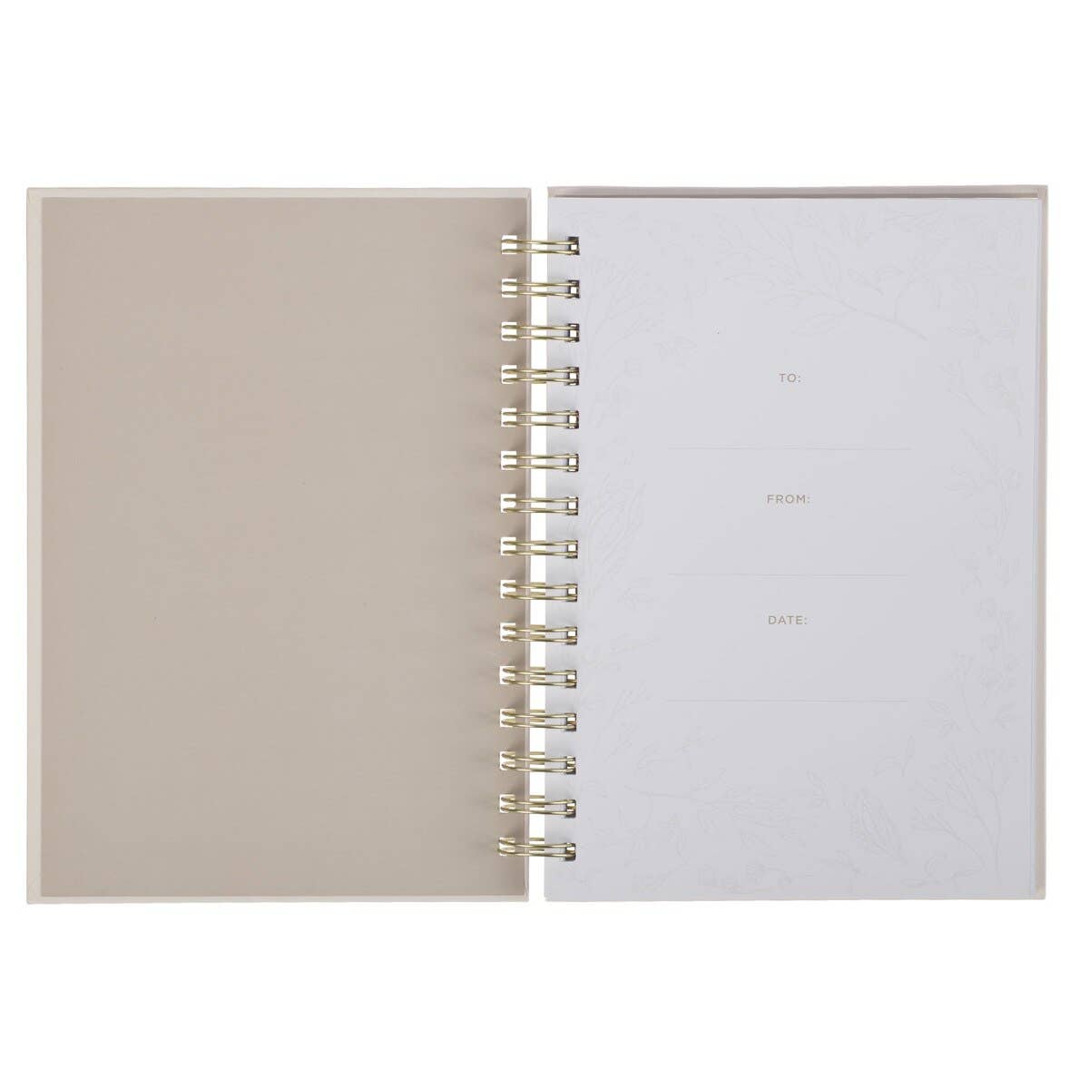 Journal Wirebound Ivory Floral Everything Beautiful Ecc 3:11