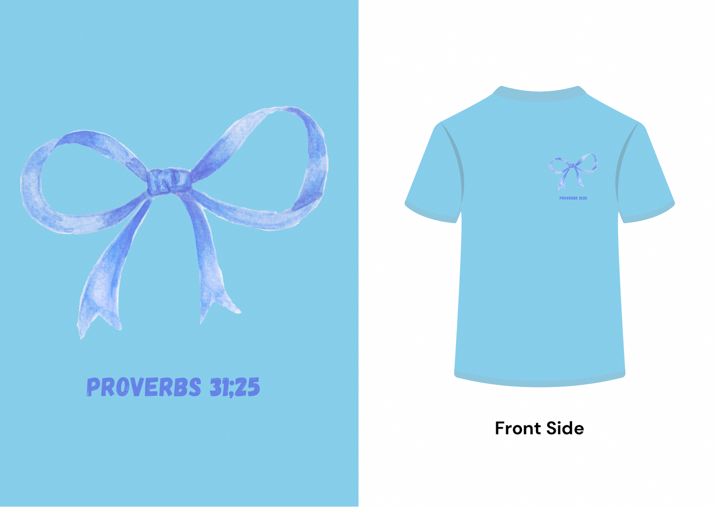 Strength and Dignity-Summer Blue Coastal T-Shirt