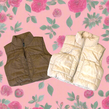 Puffer Vest - Beige